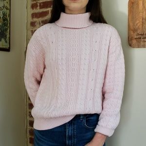 Vintage Pink Turtleneck Sweater Size M